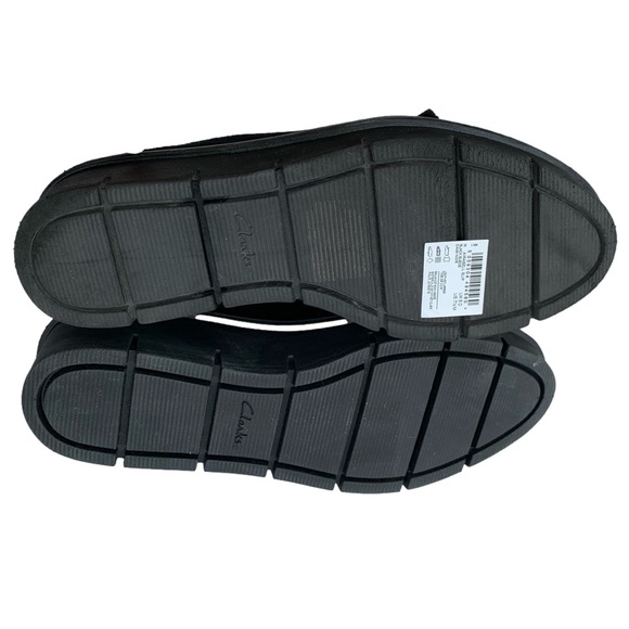 Clarks Loafers Airabel chunky heel size 7.5 US black suede upper woman’s - Picture 12 of 16